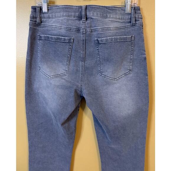 Cabi Button Fly Gray Wash Straight Jeans Size 6 - Picture 6 of 7